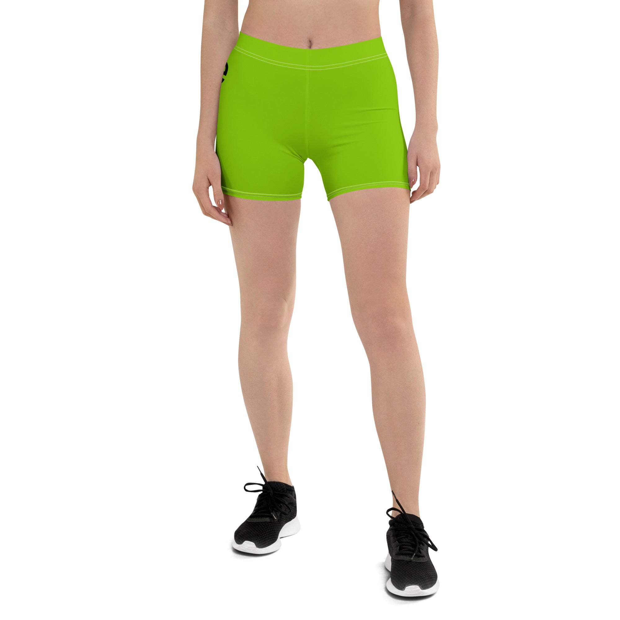 Brat Green Girls' Shorts. Black Gym Shorts. Lime Green Workout Shorts. WickedYo.